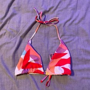 Colorful triangle bikini top